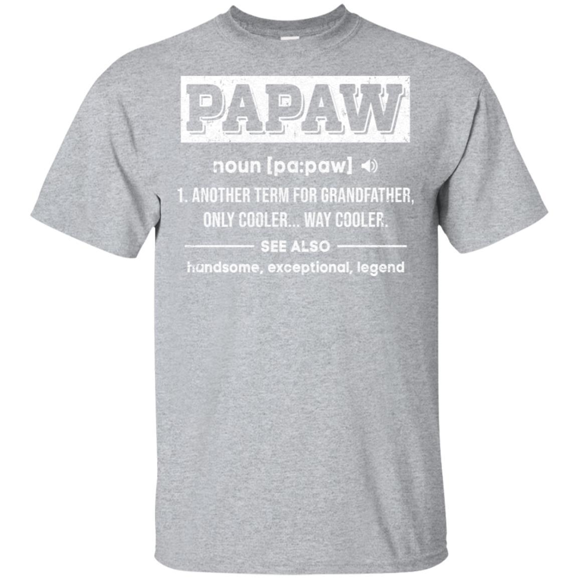 PaPaw Gifts Grandpa Definition Fathers Day-T-Shirt & Hoodie-Classic T-Shirt-Sport Grey