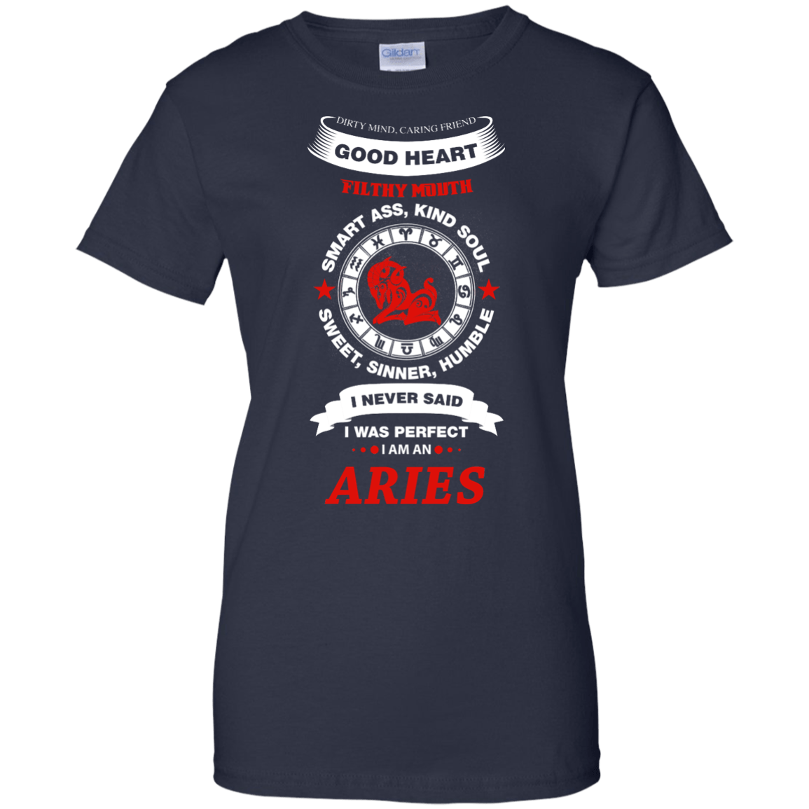 I Never Said I Was Perfect I Am An ARIES-T-Shirt & Hoodie-Women's T-Shirt-Navy