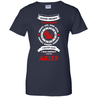 I Never Said I Was Perfect I Am An ARIES-T-Shirt & Hoodie-Women's T-Shirt-Navy