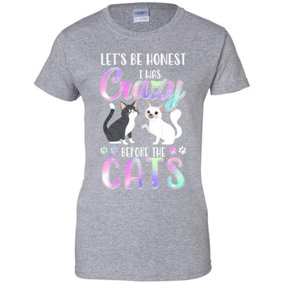 Let's Be Honest I Was Crazy Before The Cats-T-Shirt & Tank Top-Women's T-Shirt-Sport Grey