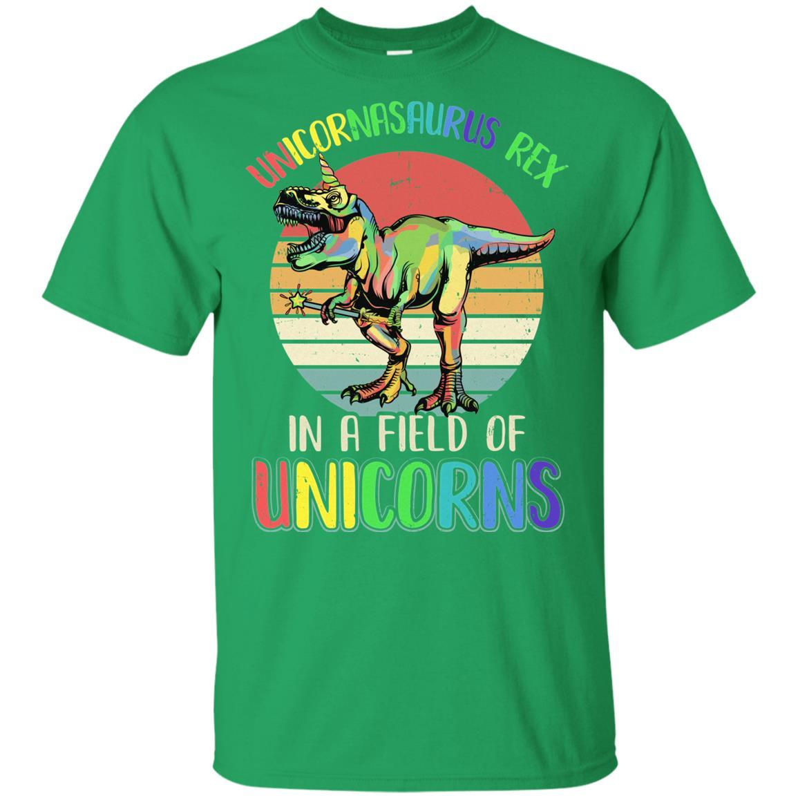 Be A Unicornasaurus Rex In A Field Of Unicorns Youth-Youth Shirt-Youth T-Shirt-Irish Green