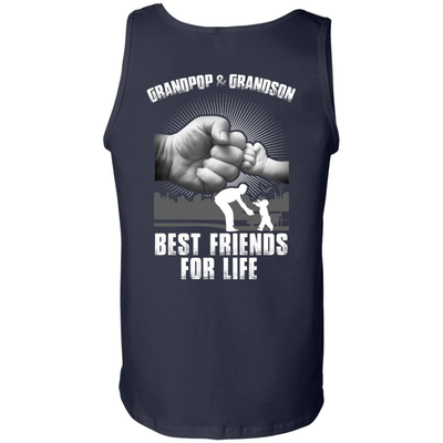 Grandpop And Grandson Best Friends For Life-T-Shirt & Hoodie-Unisex Tank-Navy