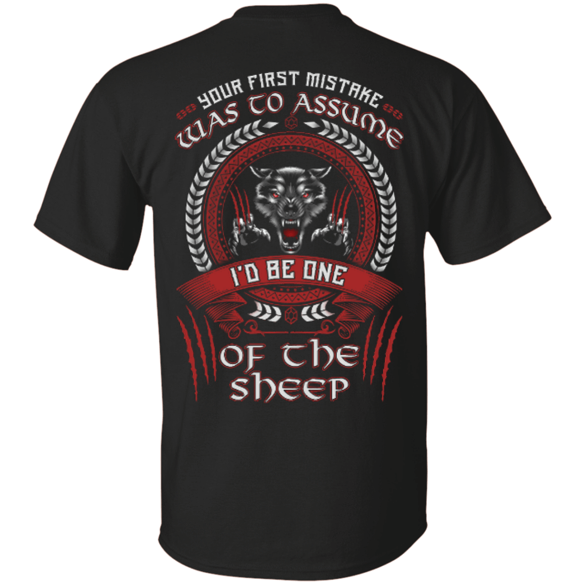 I'd Be One Of The Sheep Wolf Of Odin-T-Shirt & Hoodie-Classic T-Shirt-Black