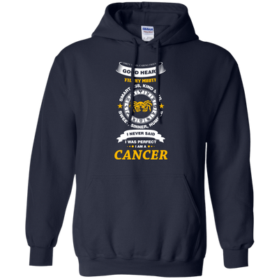 I Never Said I Was Perfect I Am A CANCER-T-Shirt & Hoodie-Pullover Hoodie-Navy