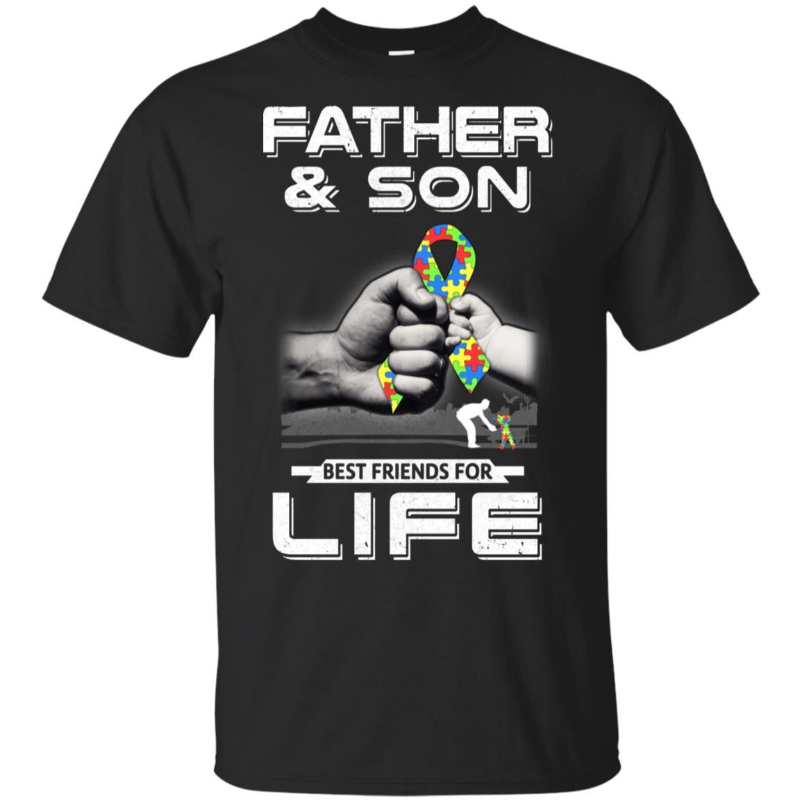 Autism Awareness Father And Son Best Friends For Life-T-Shirt & Hoodie-Classic T-Shirt-Black