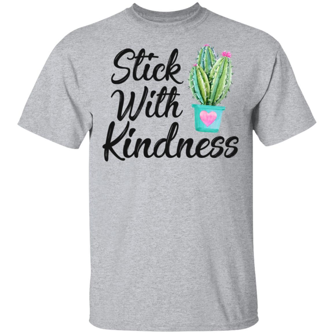 Stick With Kindness Teacher Students Gift-T-Shirt & Hoodie-Classic T-Shirt-Sport Grey