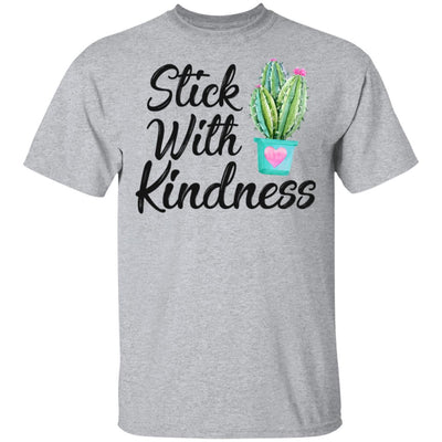 Stick With Kindness Teacher Students Gift-T-Shirt & Hoodie-Classic T-Shirt-Sport Grey