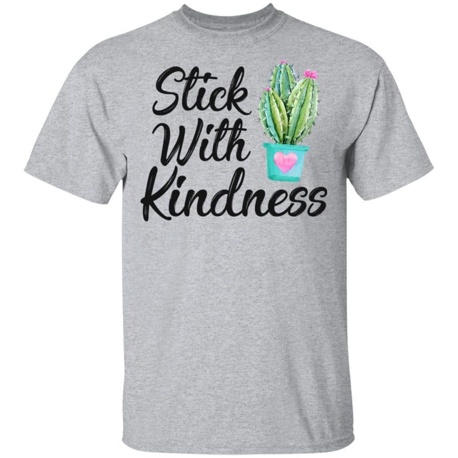 Stick With Kindness Teacher Students Gift-T-Shirt & Hoodie-Classic T-Shirt-Sport Grey