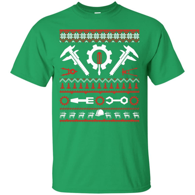 Engineer Christmas Sweater-T-Shirt & Hoodie-Classic T-Shirt-Irish Green