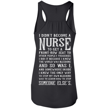 I Didn't Become A Nurse-T-Shirt & Hoodie-Women's Flowy Racerback Tank-Black