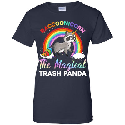 Racoonicorn Raccoon Unicorn Trash Panda For Kid Girls-T-Shirt & Hoodie-Women's T-Shirt-Navy