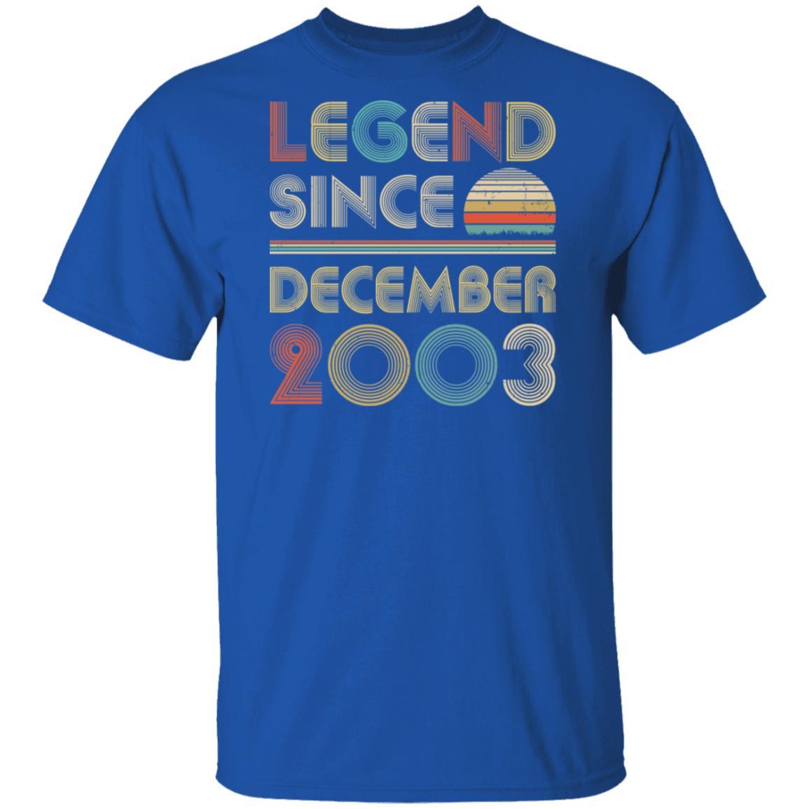 Legend Since December 2003 Vintage 18th Birthday Gifts-T-Shirt & Hoodie-Classic T-Shirt-Royal