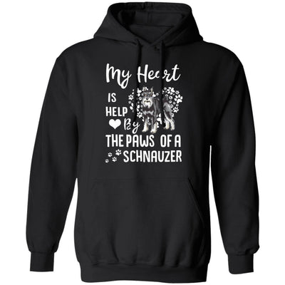 My Heart Is Held By The Paws Of A Schnauzer Lover-T-Shirt & Hoodie-Pullover Hoodie-Black