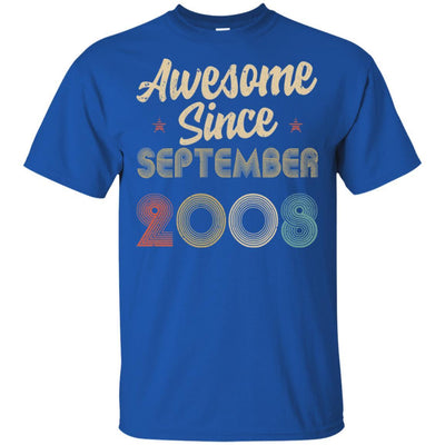 Awesome Since September 2008 Vintage 13th Birthday Gifts-T-Shirt & Hoodie-Classic T-Shirt-Royal