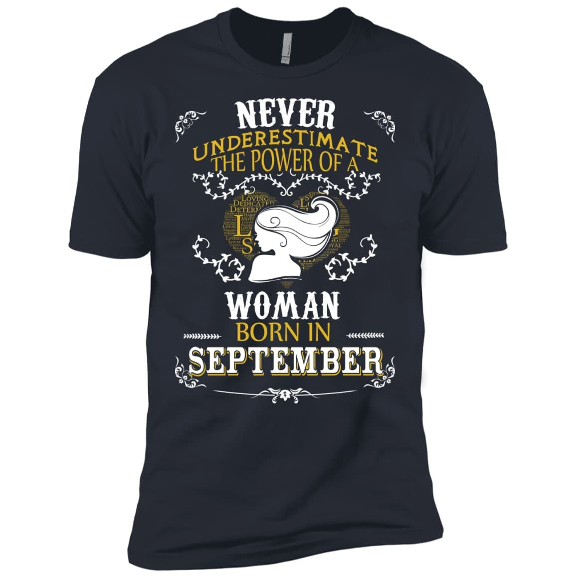A Woman Born In SEPTEMBER-T-Shirt & Hoodie-Premium T-Shirt-Indigo