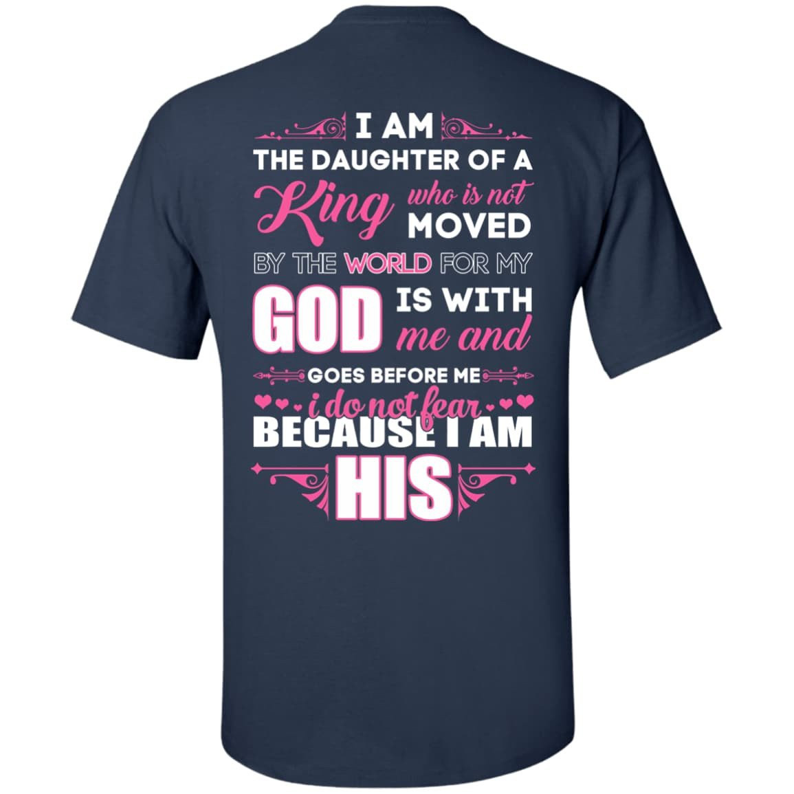 I Am The Daughter Of A King-T-Shirt & Hoodie-Classic T-Shirt-Navy