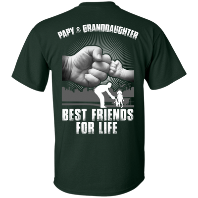 Papy And Granddaughter Best Friends For Life-T-Shirt & Hoodie-Classic T-Shirt-Forest Green