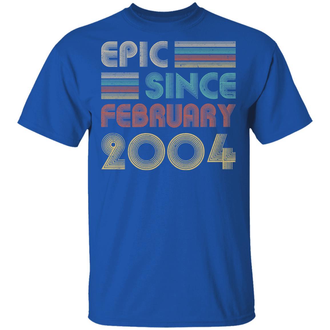 Epic Since February 2004 Vintage 17th Birthday Gifts-T-Shirt & Hoodie-Classic T-Shirt-Royal