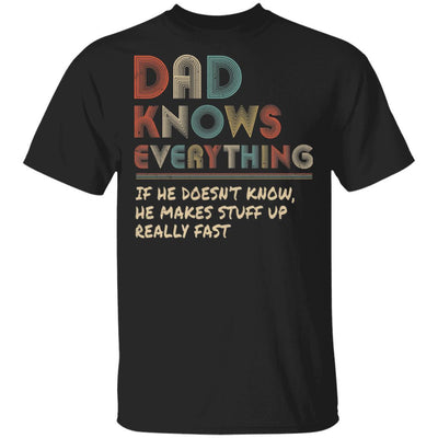 Dad Know Everything Vintage Dad Father's Day Gift-T-Shirt & Hoodie-Classic T-Shirt-Black