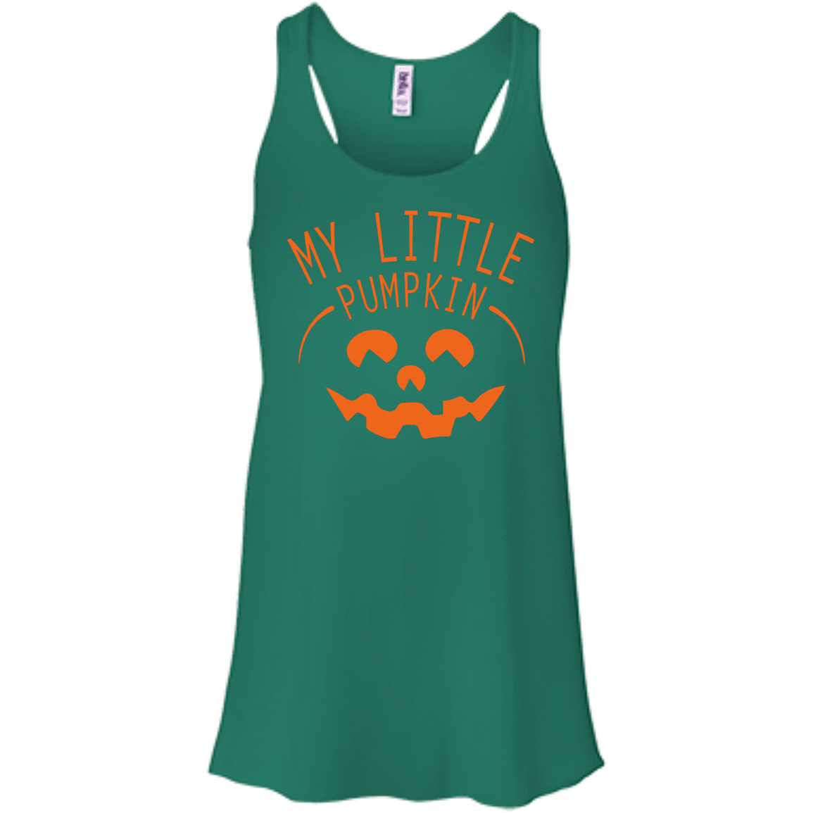 My Little Pumpkin Halloween Maternity T-Shirt-T-Shirt & Hoodie-Women's Flowy Racerback Tank-Kelly
