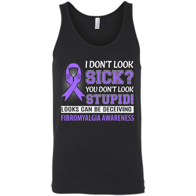 I Don't Look Sick Fibromyalgia Awareness-T-Shirt & Hoodie-Unisex Tank-Black