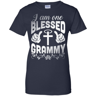 I Am One Blessed Grammy-T-Shirt & Hoodie-Women's T-Shirt-Navy