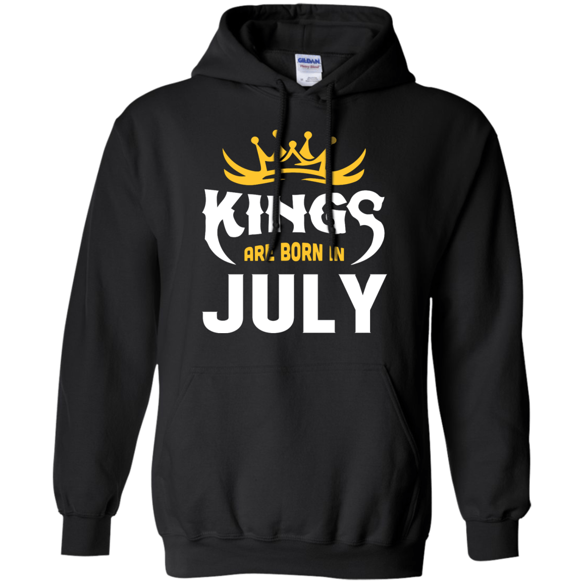 Kings Are Born In July-T-Shirt & Hoodie-Pullover Hoodie-Black
