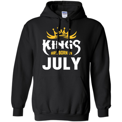 Kings Are Born In July-T-Shirt & Hoodie-Pullover Hoodie-Black