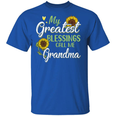 My Greatest Blessings Call Me Grandma Sunflower Gifts-T-Shirt & Hoodie-Classic T-Shirt-Royal