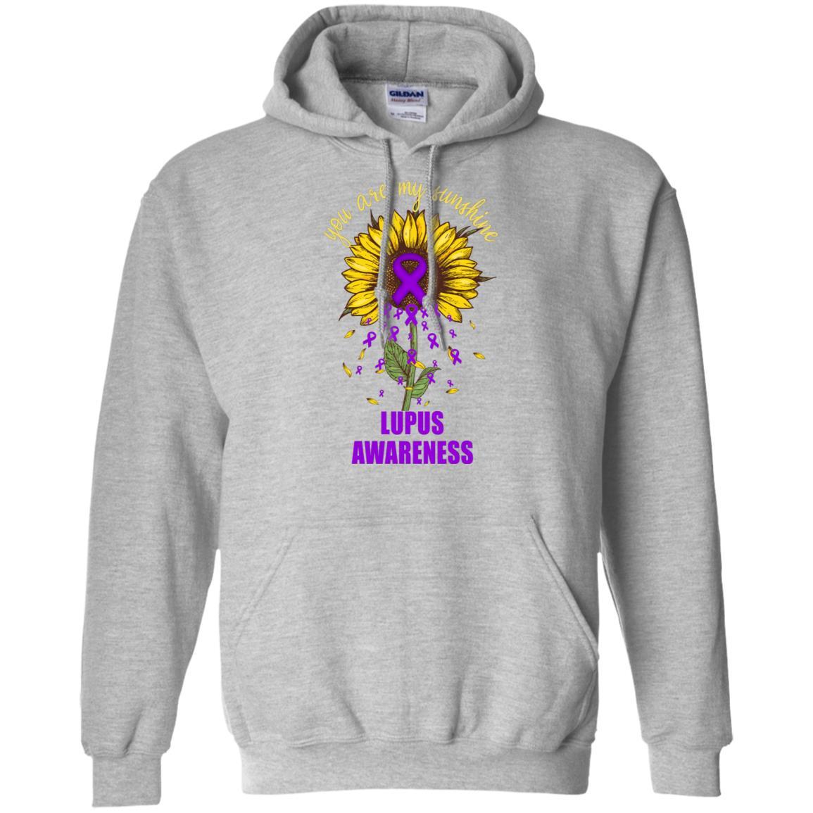 You Are My Sunshine Lupus Awareness-T-Shirt & Hoodie-Pullover Hoodie-Sport Grey