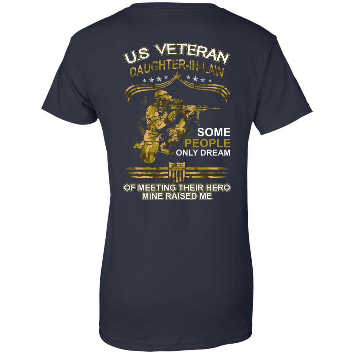 U.S. Veteran Daughter-in-law Some People Only Dream Of Meeting-T-Shirt & Hoodie-Women's T-Shirt-Navy
