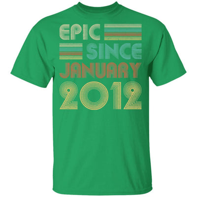 Epic Since January 2012 Vintage 9th Birthday Gifts Youth-Youth Shirt-Youth T-Shirt-Irish Green