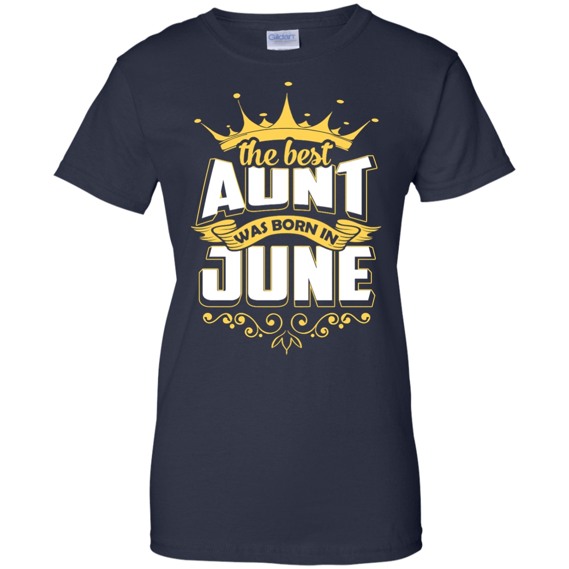 The Best Aunt Was Born In June-T-Shirt & Hoodie-Women's T-Shirt-Navy