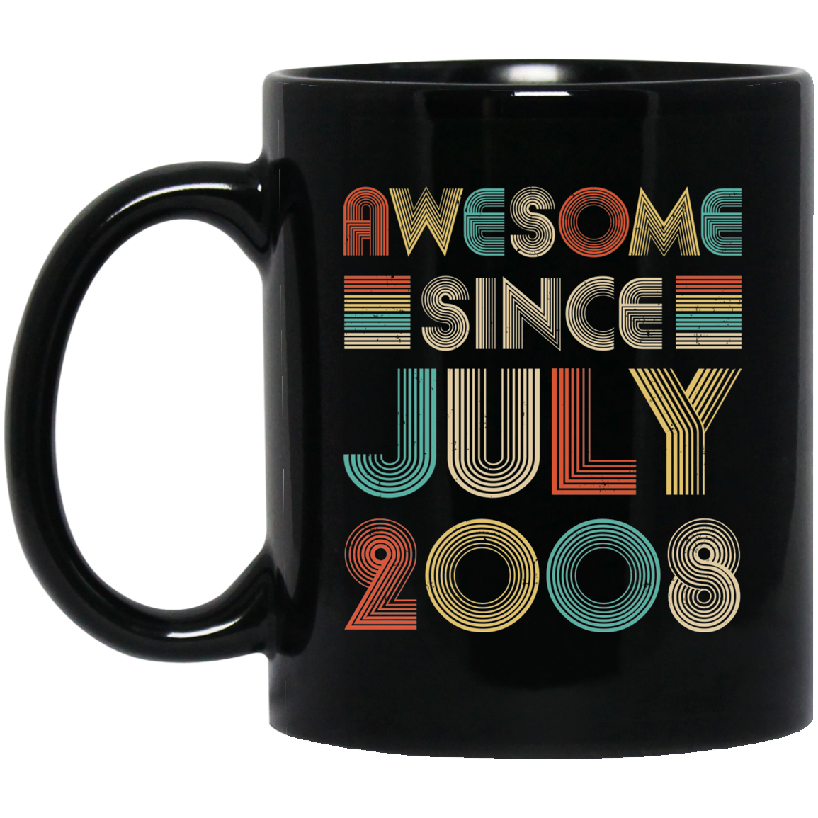 Awesome Since July 2008 Vintage 14th Birthday Gifts Mug