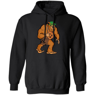 German Bigfoot Pretzel Funny Oktoberfest 2019-T-Shirt & Hoodie-Pullover Hoodie-Black