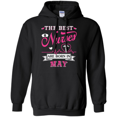 The Best Nurses Are Born In May-T-Shirt & Hoodie-Pullover Hoodie-Black