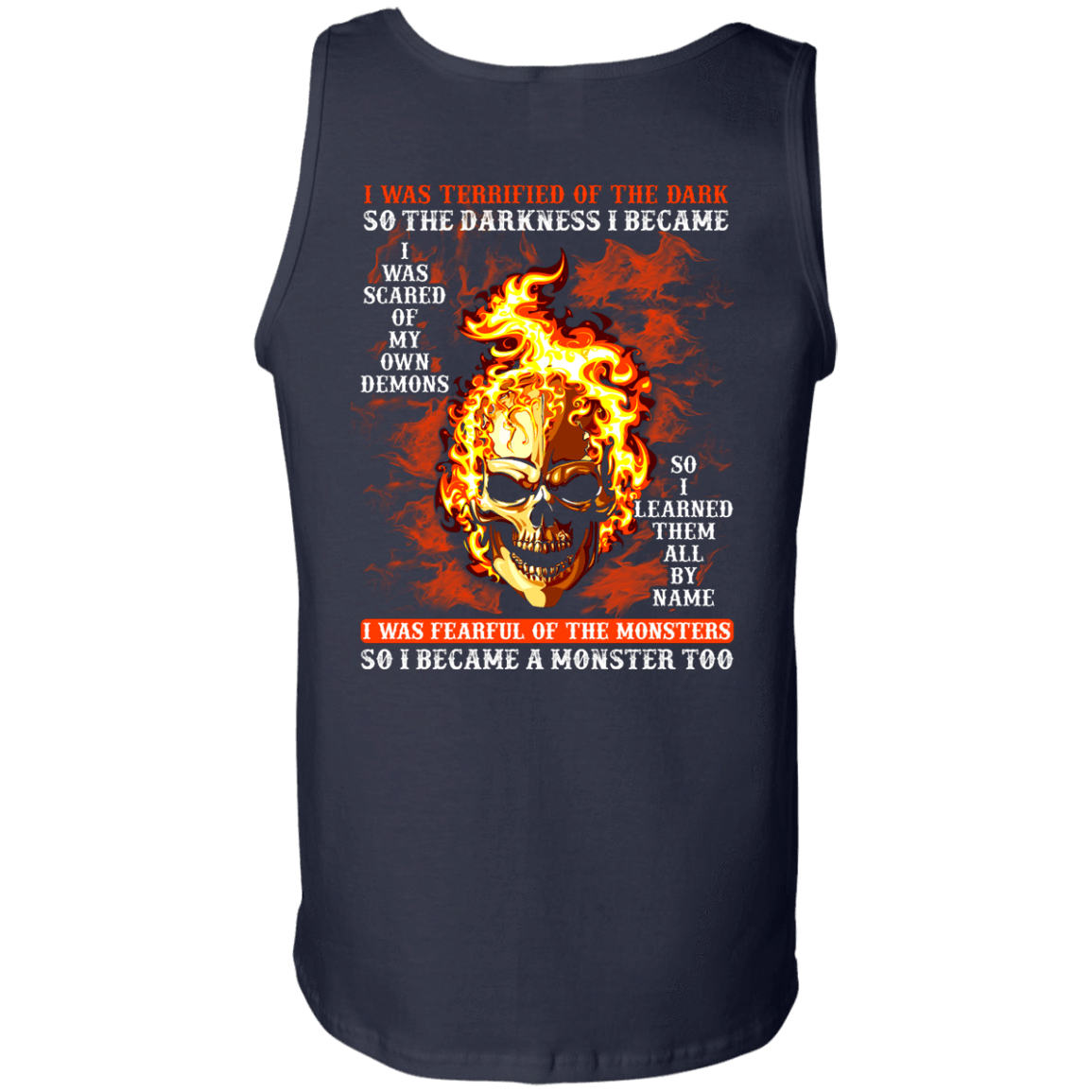 I BECAME THE MONSTER LIKE THAT T Shirt-T-Shirt & Hoodie-Unisex Tank-Navy