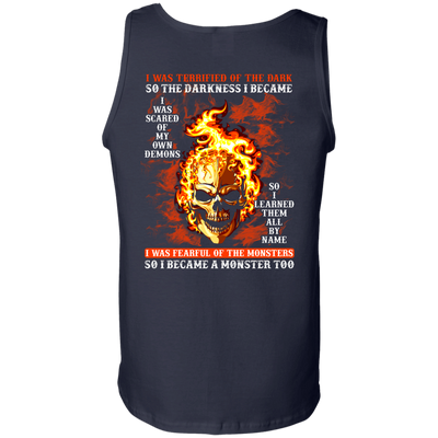 I BECAME THE MONSTER LIKE THAT T Shirt-T-Shirt & Hoodie-Unisex Tank-Navy