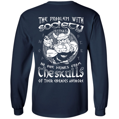 The Problem With Society-T-Shirt & Hoodie-Long Sleeve T-Shirt-Navy