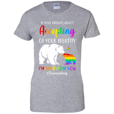 I'm Your Mom Now Free Mom Hugs Rainbow LGBT Pride-T-Shirt & Hoodie-Women's T-Shirt-Sport Grey