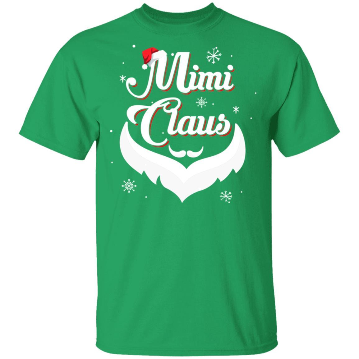 Santa Beard Matching Christmas Pajamas Mimi Claus-T-Shirt & Sweatshirt-Classic T-Shirt-Irish Green