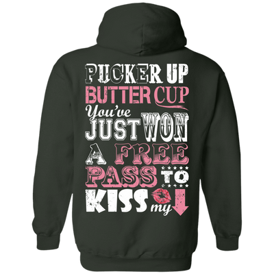 PUCKER UP BUTTER CUP-T-Shirt & Hoodie-Pullover Hoodie-Forest Green