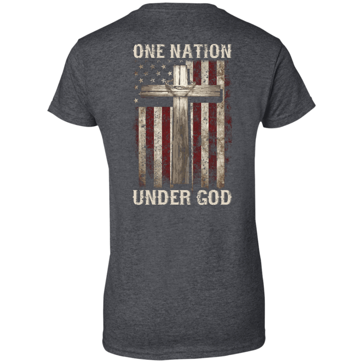 One Nation Under God-T-Shirt & Hoodie-Women's T-Shirt-Dark Heather