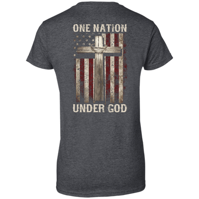 One Nation Under God-T-Shirt & Hoodie-Women's T-Shirt-Dark Heather