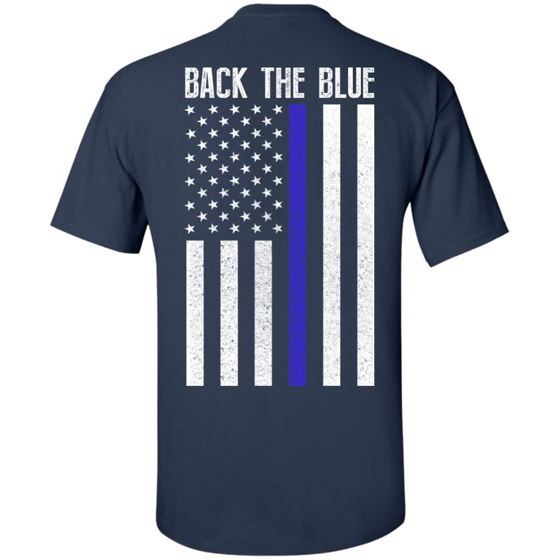 BACK THE BLUE Thin Blue Line Flag-T-Shirt & Hoodie-Classic T-Shirt-Navy