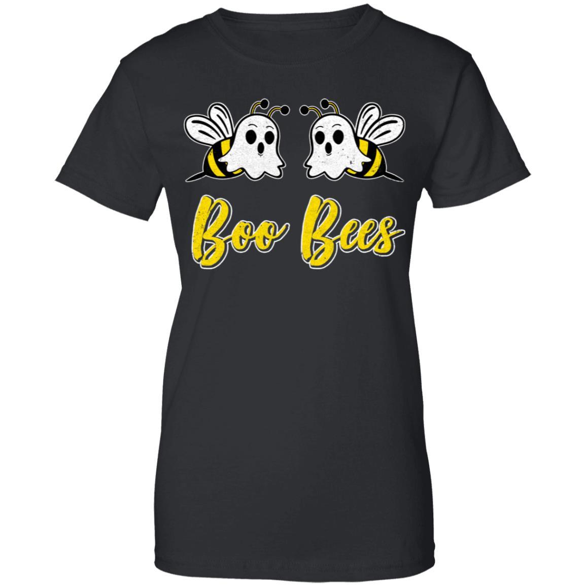Boo Bees Couple Halloween Costume Funny Bee Ghost-T-Shirt & Tank Top-Women's T-Shirt-Black