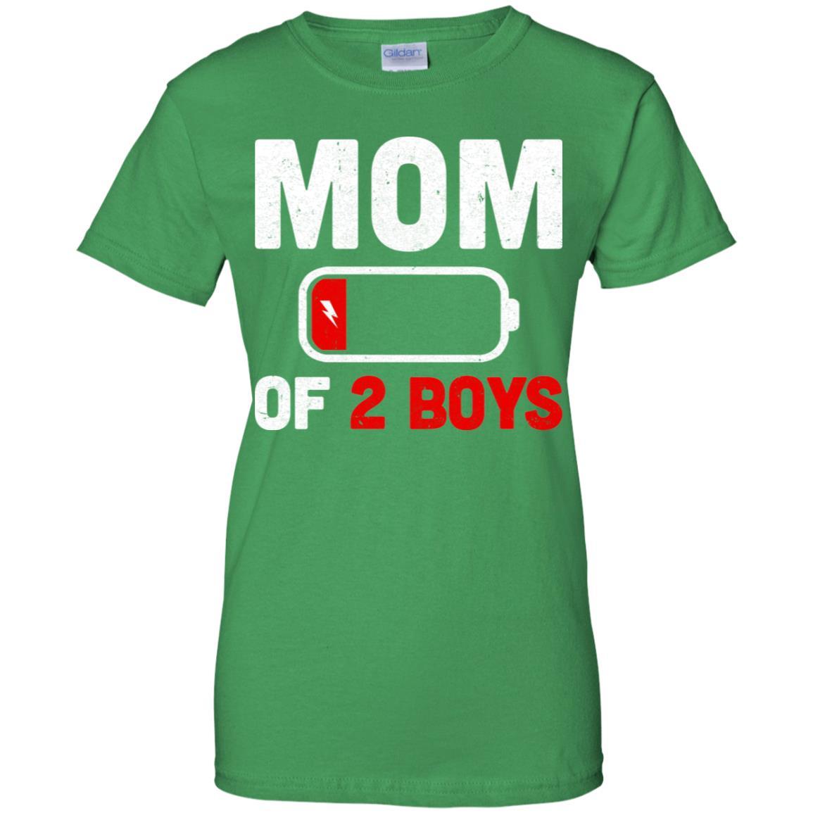 Funny Mom Of 2 Boys Mothers Day Gifts-T-Shirt & Hoodie-Women's T-Shirt-Irish Green