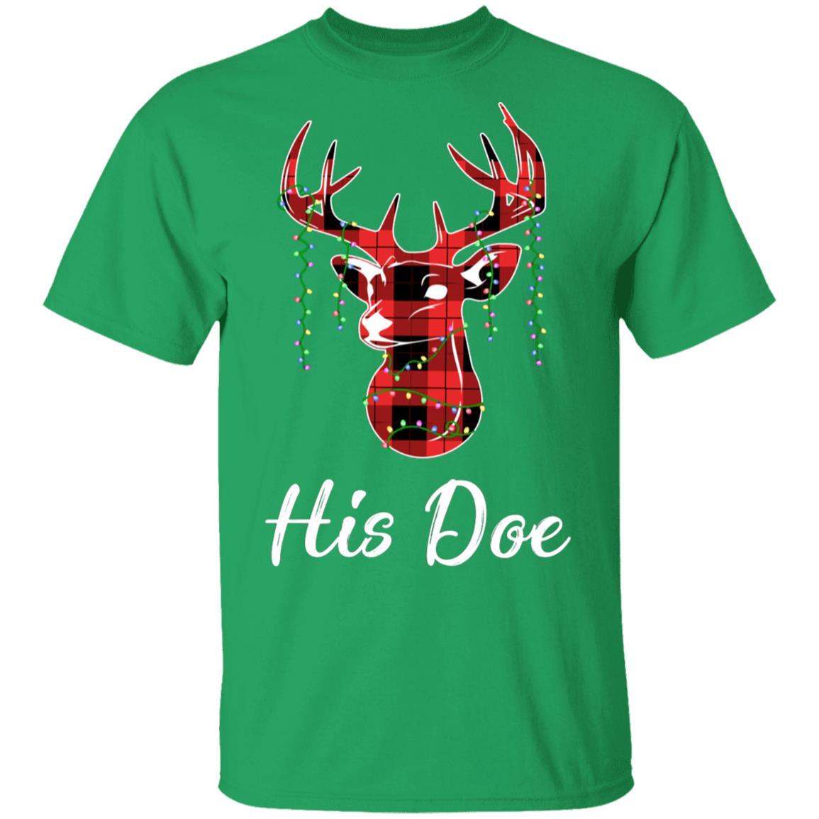 His Doe Couples Matching Christmas Pajamas Costume Gift-T-Shirt & Sweatshirt-Classic T-Shirt-Irish Green