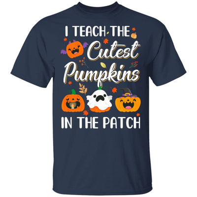 I Teach The Cutest Pumpkins In The Patch Halloween-T-Shirt & Hoodie-Classic T-Shirt-Navy