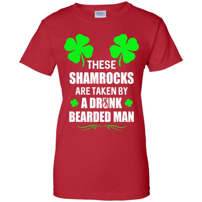 These Shamrocks Are Taken By A Drunk Bearded St Patrick Day-T-Shirt & Tank Top-Women's T-Shirt-Red